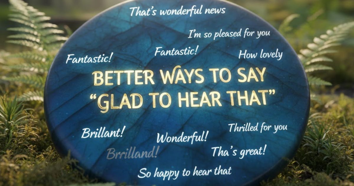 10 Better Ways To Say "Glad To Hear That" (With Examples)
