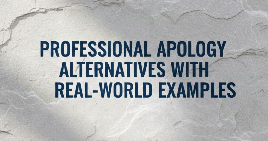 30 Professional Apology Alternatives with Example (Updated 2026)