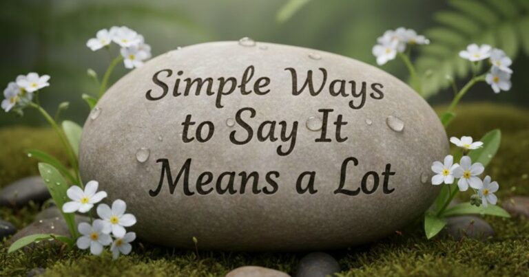 30 Simple Ways to Say It Means a Lot