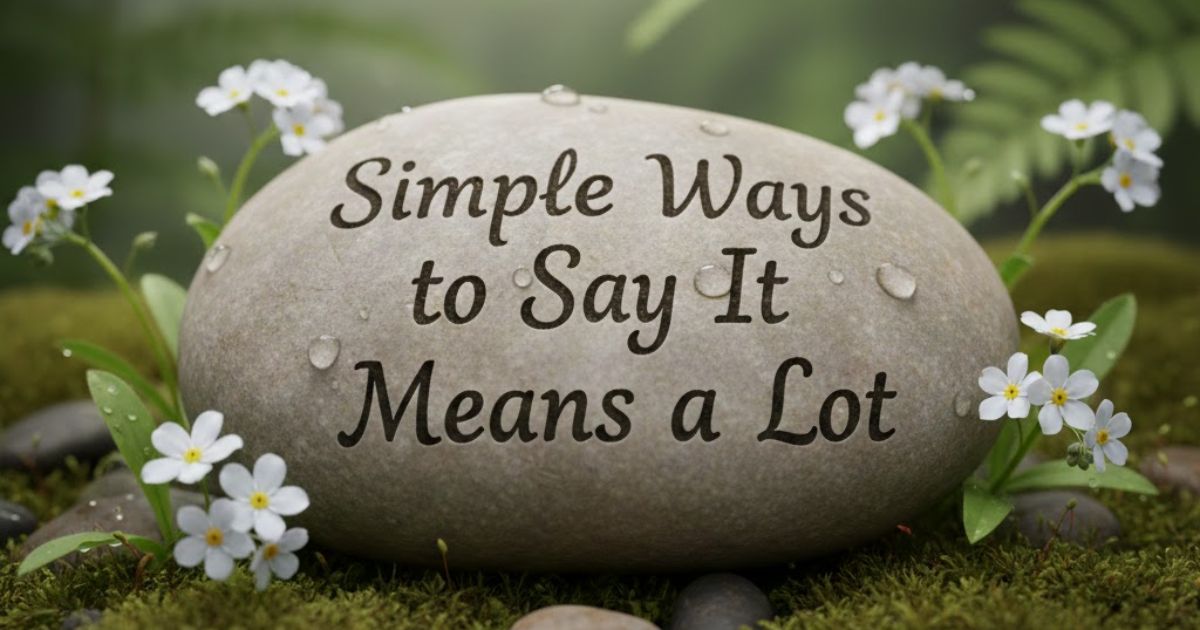 30 Simple Ways to Say It Means a Lot