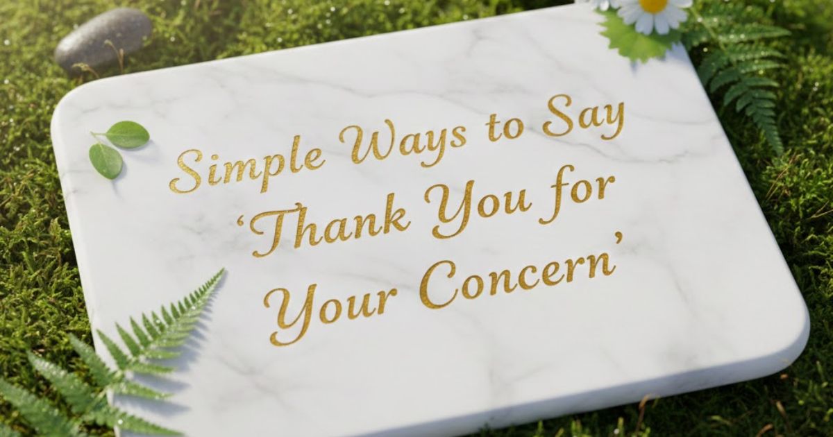 30 Simple Ways to Say 'Thank You for Your Concern'