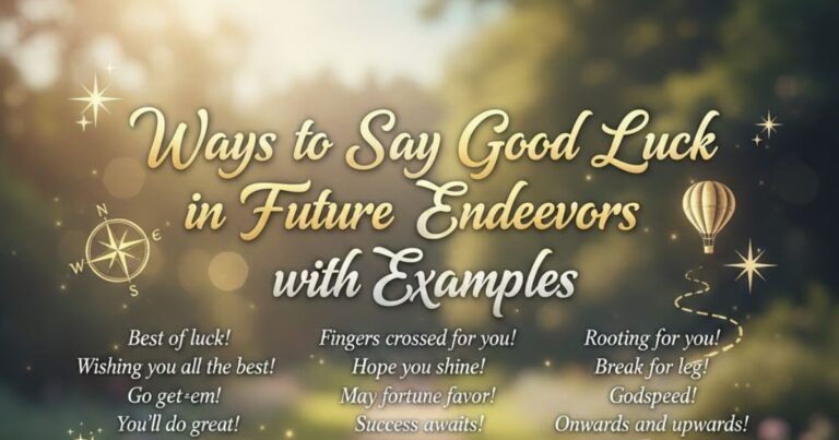 30 Ways to Say Good Luck in Future Endeavors with Examples