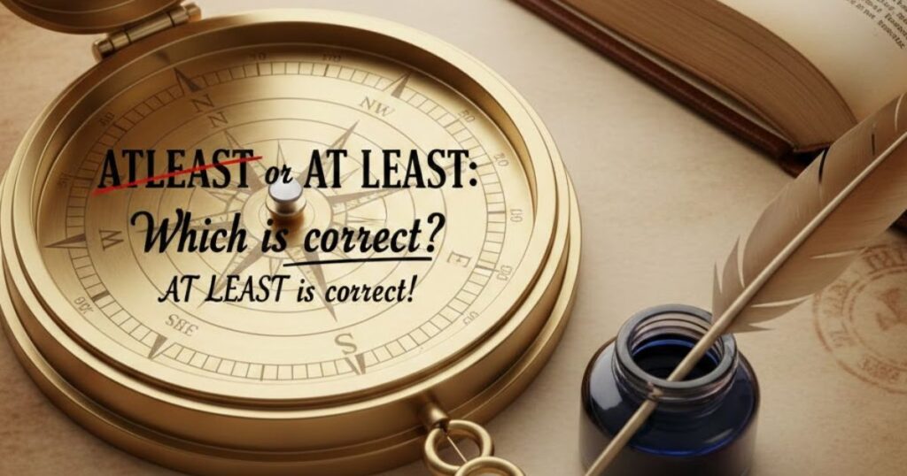 Atleast or At Least: Which is correct?