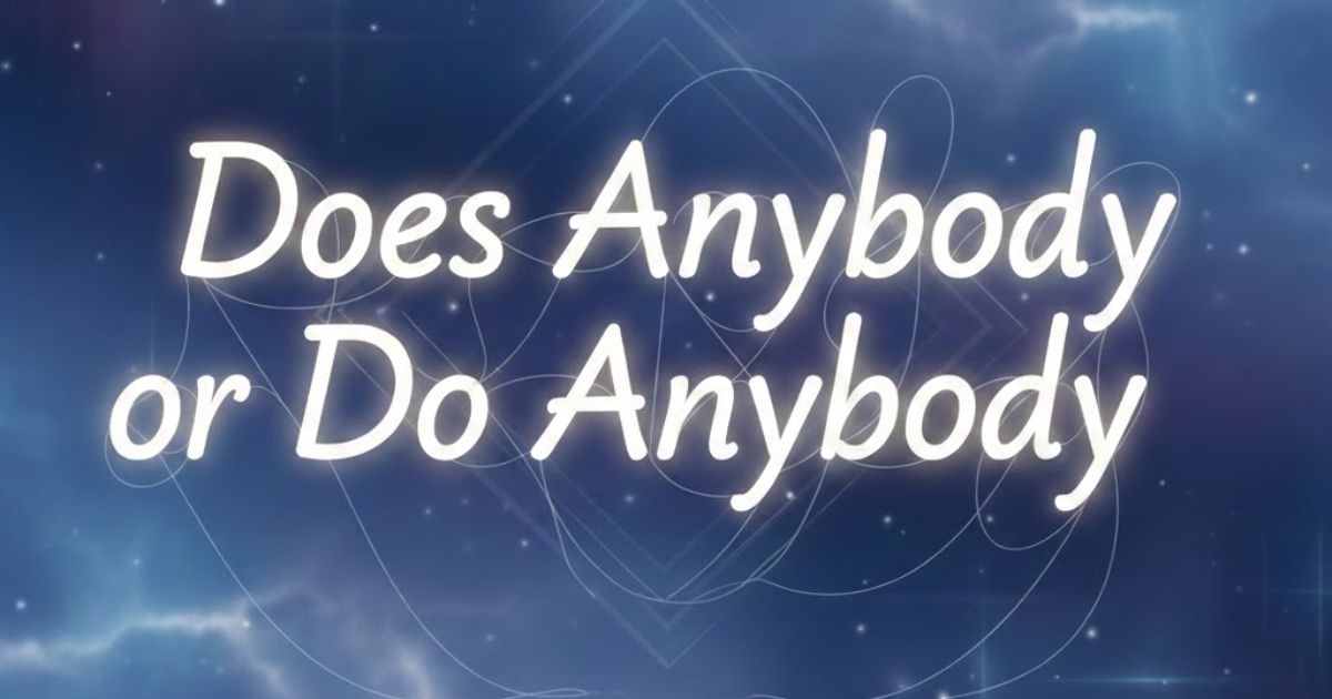 Does Anybody or Do Anybody: Which One Should You Use?