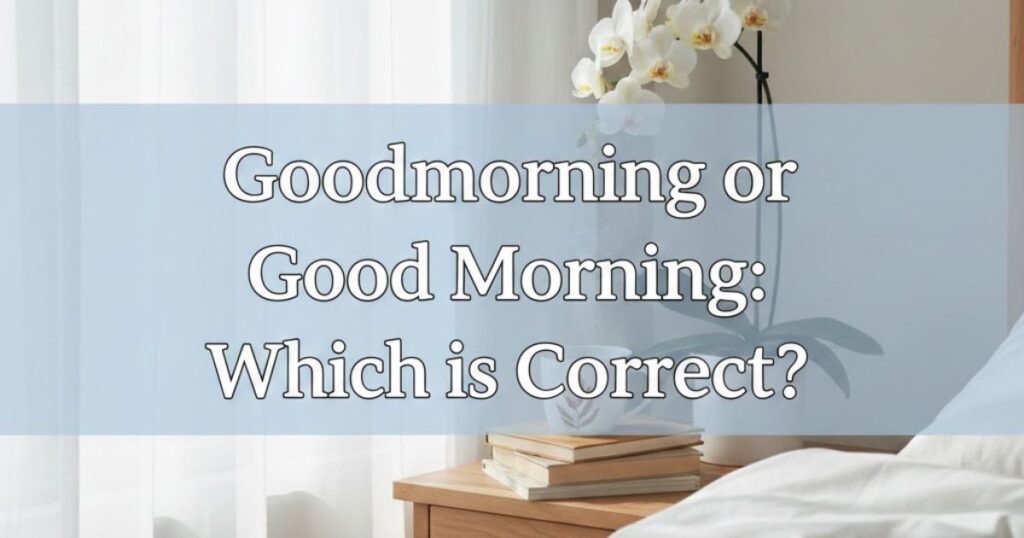 Goodmorning or Good Morning: Which is Correct?
