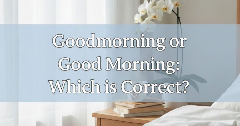 Goodmorning or Good Morning: Which is Correct? 