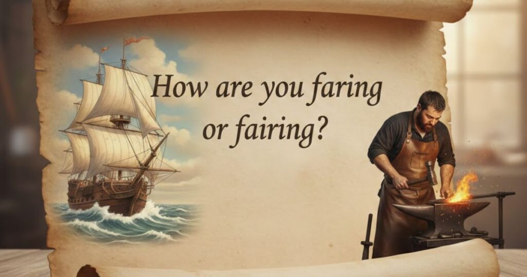 How are you faring or fairing? Which is correct?