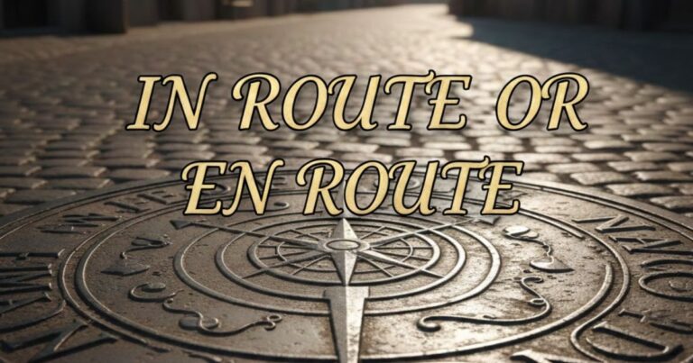 In Route or En Route: Which One Is Right?