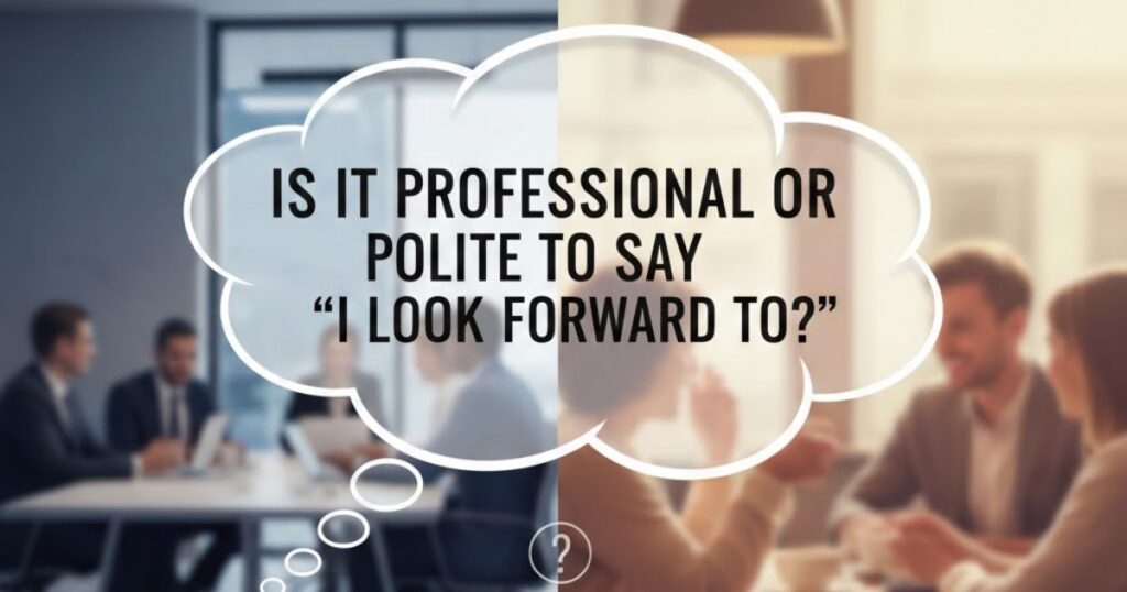 Is It Professional or Polite to Say "I Look Forward To"?