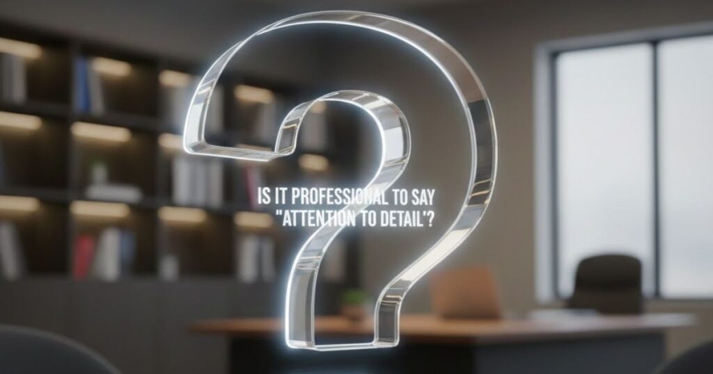 Is It Professional to Say "Attention to Detail"?