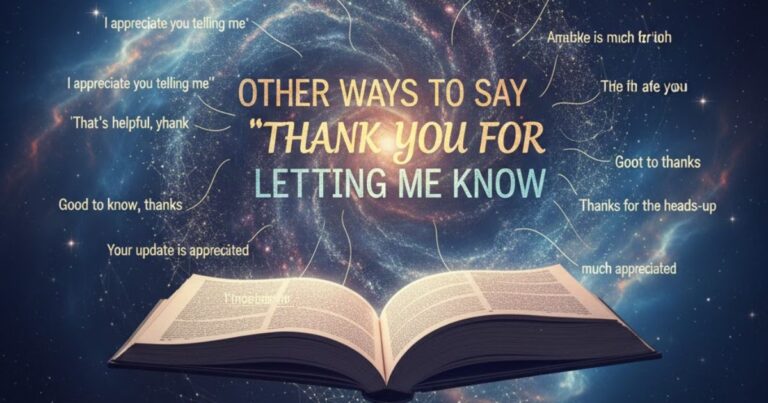 Other Ways to Say 'Thank You for Letting Me Know'