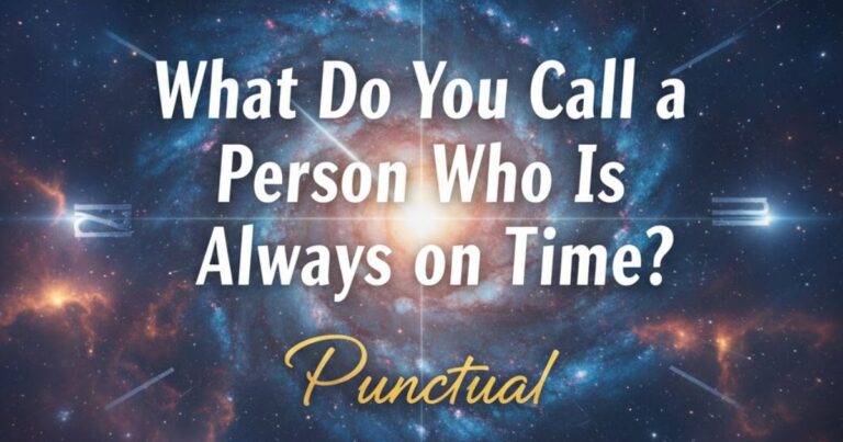 What Do You Call a Person Who Is Always on Time?