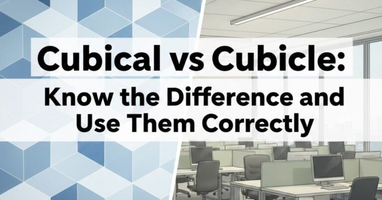 Cubical vs Cubicle: Know the Difference and Use Them Correctly