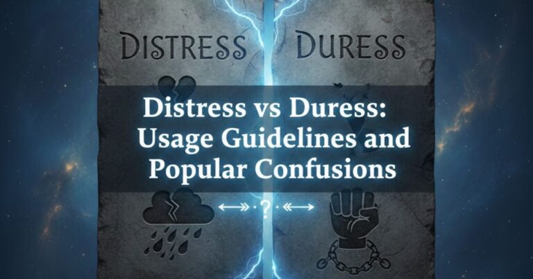 Distress vs Duress: Usage Guidelines and Popular Confusions