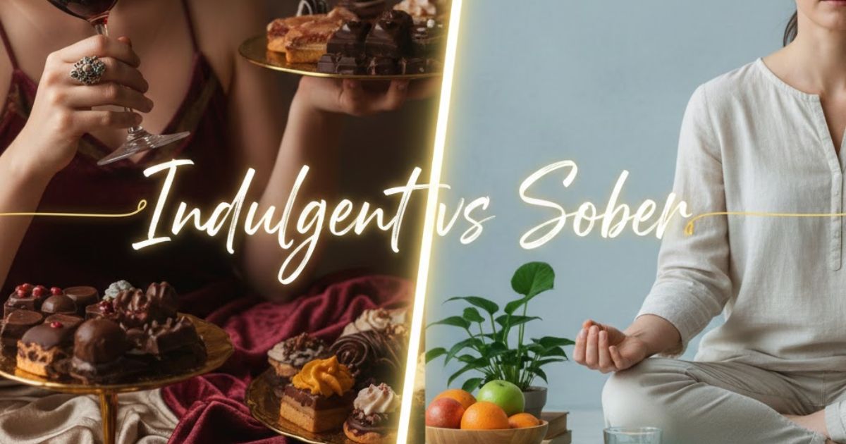 indulgent vs sober