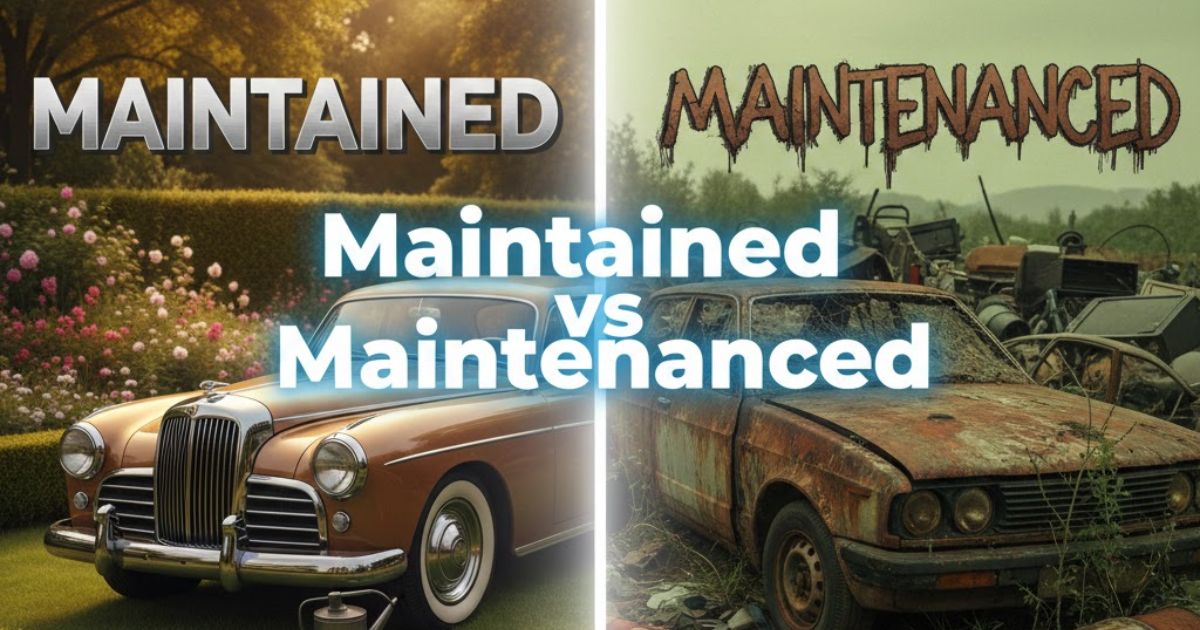 Maintained vs Maintenanced