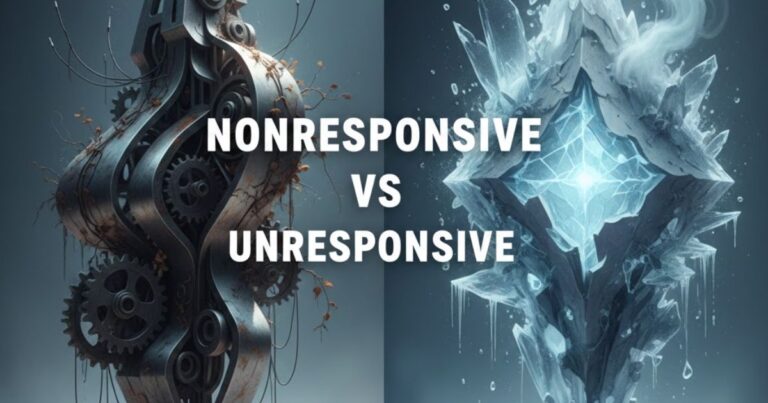 Nonresponsive Vs Unresponsive