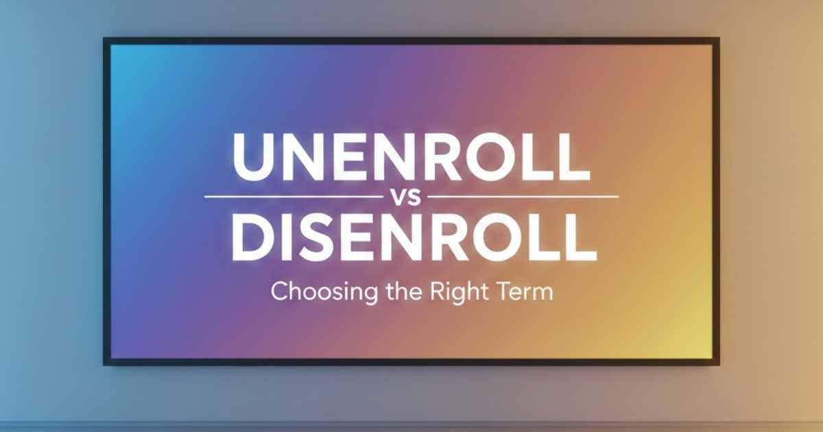 Unenroll vs Disenroll: Meaning And Differences