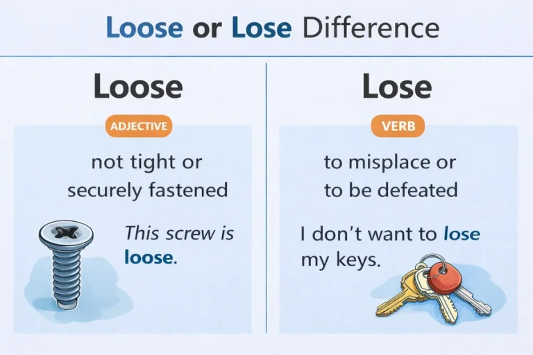 Loose Or Lose Difference