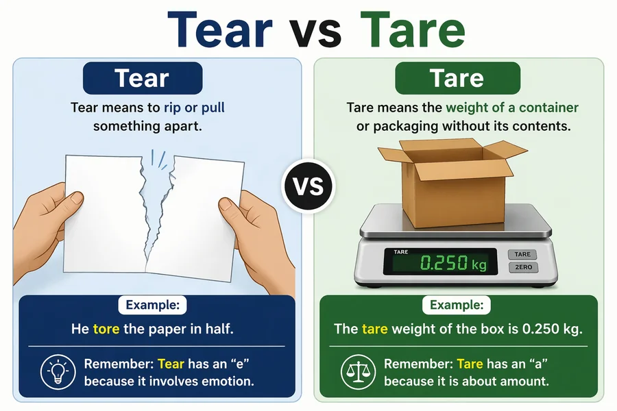 Tear vs Tare
