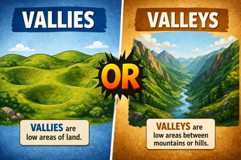 Vallies Or Valleys