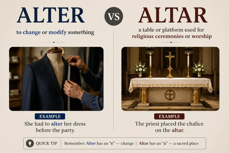 Alter vs Altar