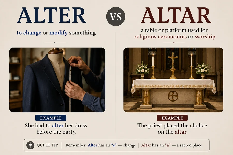 Alter vs Altar