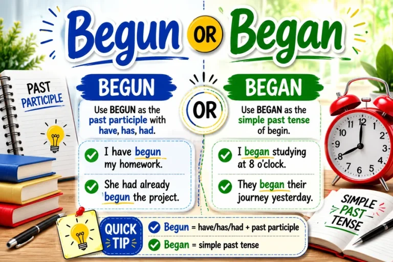 Begun or Began