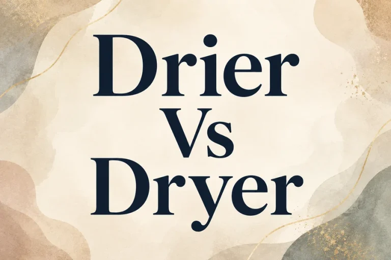 Drier Vs Dryer