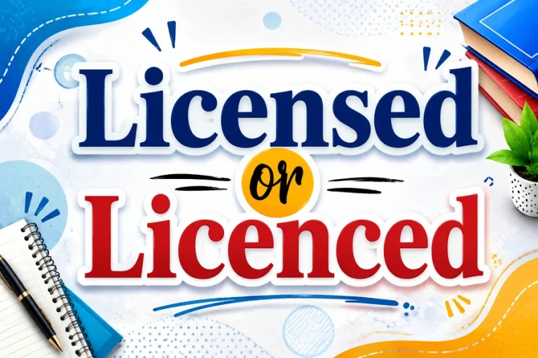 Licensed or Licenced