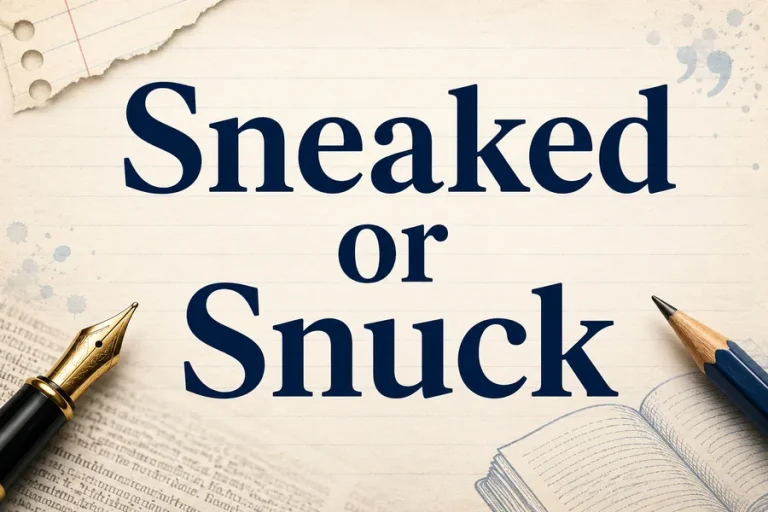 Sneaked or Snuck