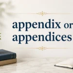 Appendix or Appendices