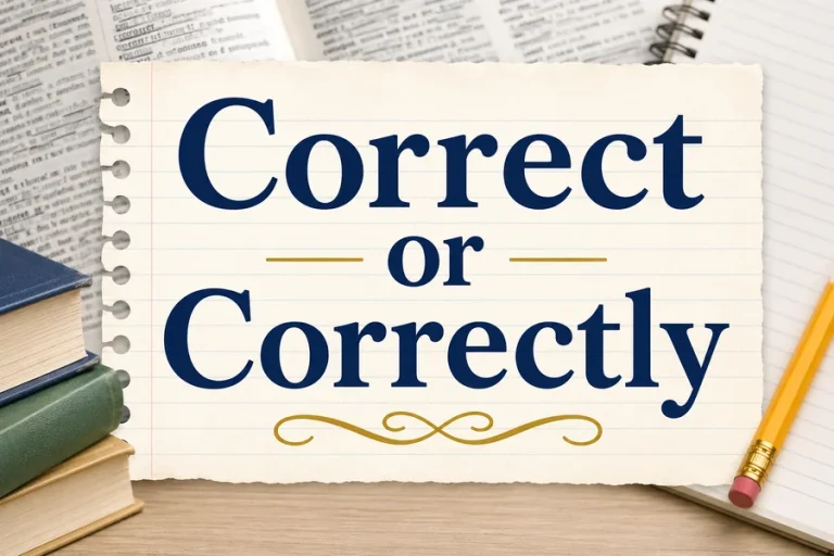 Correct or Correctly