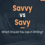Savy or Savvy