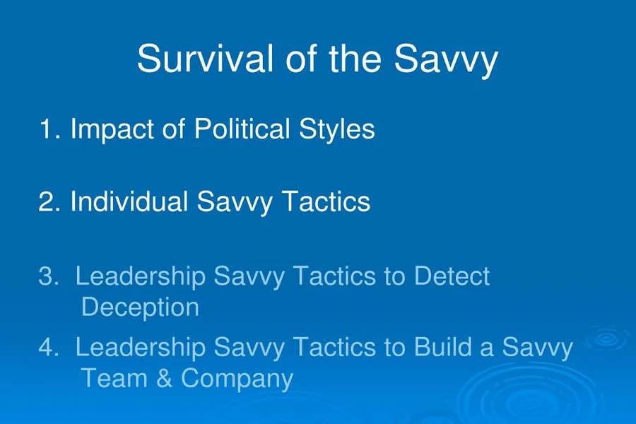 Savy or Savvy