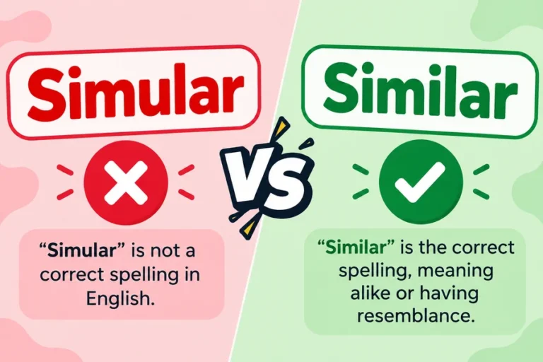 Simular vs Similar